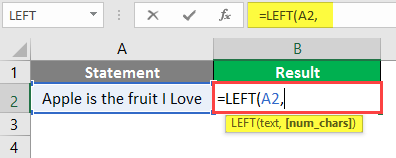 left formula in excel example 1-3