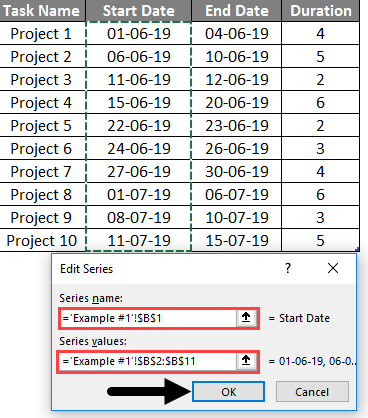 project timeline in excel 3