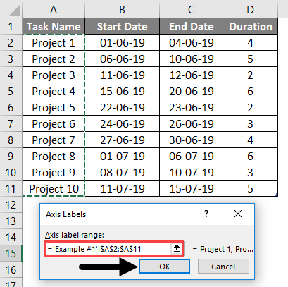 project timeline in excel 6