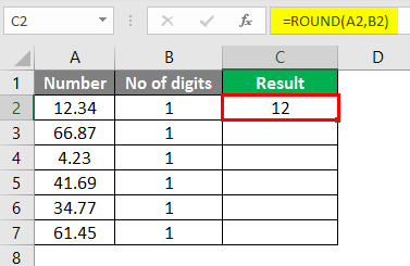 round formula excel example 1-2