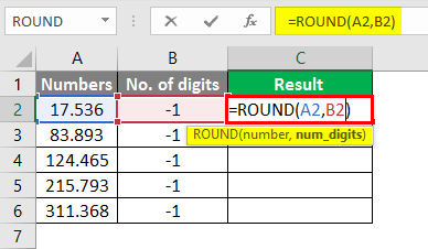 round formula in excel 4-1