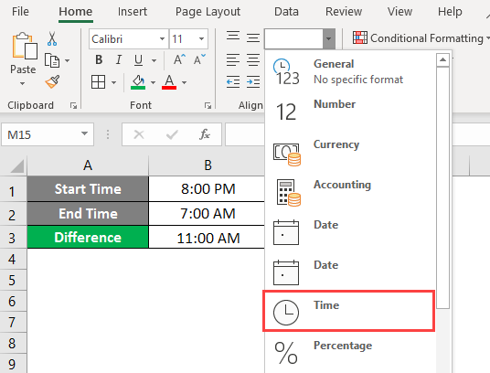 time in excel 3-4