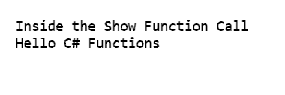 C# Functions 3