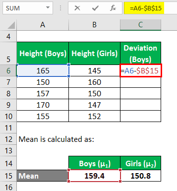 Effect Size Formula Example 2-3