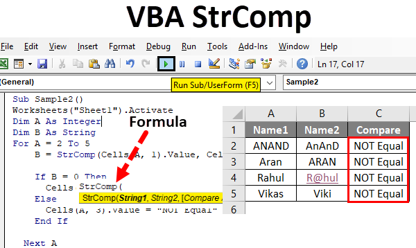 VBA StrComp
