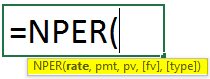 NPER Syntax