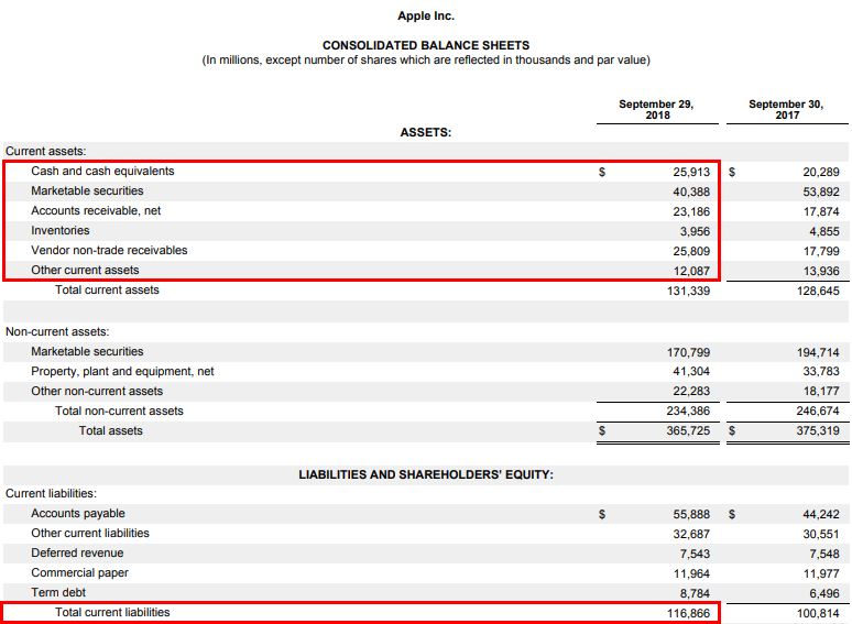 Apple Inc Consolidated Balance Sheet -3