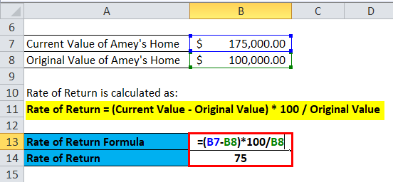Rate of Return Example 2