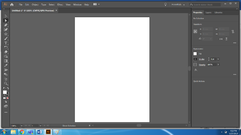 Step 1 Adobe Illustrotor