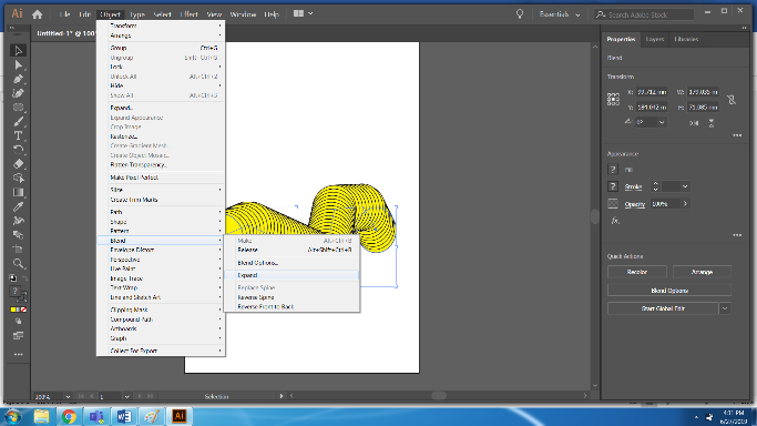 Step 12 Blend Tool in Illustrator
