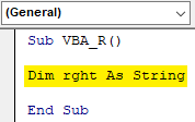 Step 2 VBA Right