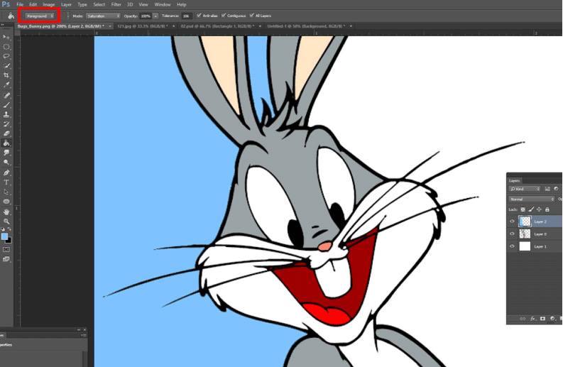 paint bucket tool Example 1.2