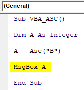 VBA ASC Example 1-6
