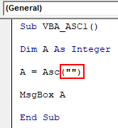 VBA ASC Example 2-1