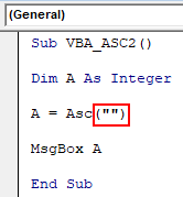 VBA ASC Example 3-1
