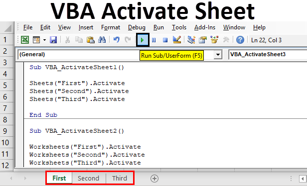 VBA Activate Sheet