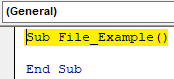 VBA Check File Exits Example 1.1