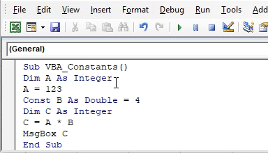 VBA Constant Example 1-12