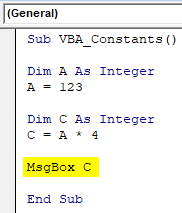 VBA Constant Example 1-7