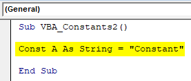 VBA Constant Example 2-2