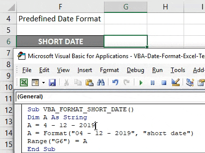 VBA Date Format 1