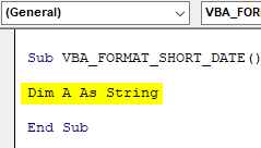 VBA Date Format Example 1.2