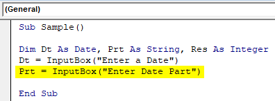 VBA DatePart Example 1-6