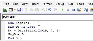 VBA DateSerial 1