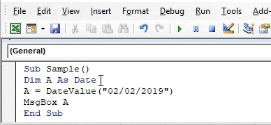 VBA DateValue 1