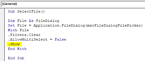 VBA FileDialog Example 1-11