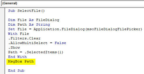 VBA FileDialog Example 1-15