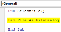 VBA FileDialog Example 1-4