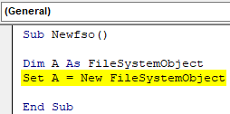 VBA Filesystemobject Example 1.3