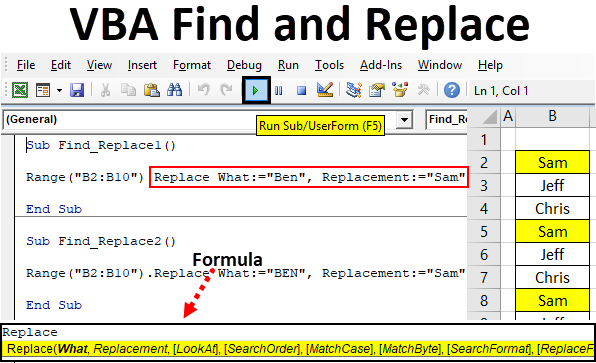 VBA Find and Replace 