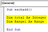 VBA For Each Loop Example 3-3