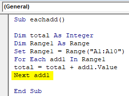 Add Next Keyword Example 3-7