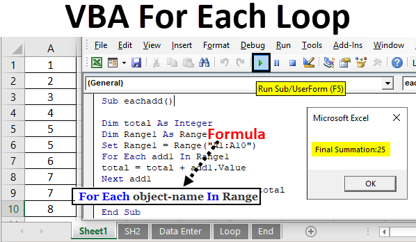 VBA For Each Loop