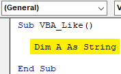 VBA Like Example 1.2