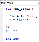VBA Like Example 2.1