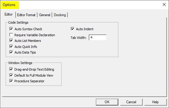 VBA Option Explicit 4