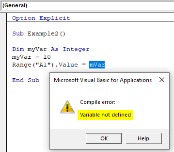 Variable not defined error