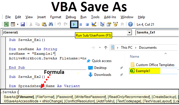 VBA Save As