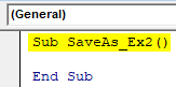 VBA Save As Example 2-1