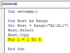 VBA Set Example 2-4