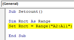 VBA Set Example 3-5