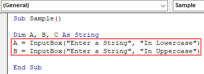 VBA StrComp Example 1.3