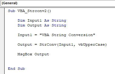VBA Strconv example 2.1