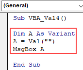 VBA Val Example 4.1