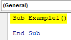 VBA WorkSheet Example 1.3