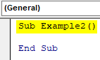 VBA WorkSheet Example 2.1